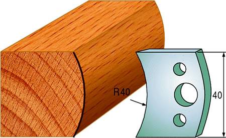 Cuchilla madera de radio 40