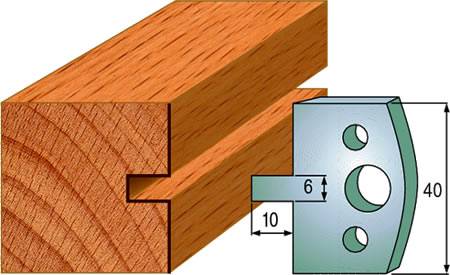Cuchillas para madera de machihembrado perfil hembra