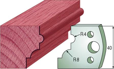 Cuchillas para realizar molduras con perfil talon o cima reversa en maderas