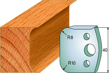 Cuchillas y contracuchillas para madera de radio 8 y 10 convexo