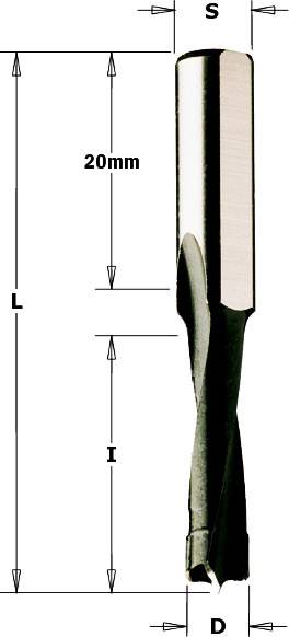 Broca helicoidal para maquina Mafell DD40 y fresadoras