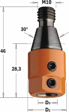 Portabrocas para taladros multiples con asiento conico -Tecnocorte