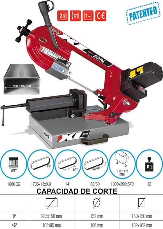 Sierra de cinta para metal con regulacion electronica de velocidad