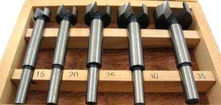 Estuche de 5 brocas forstner para la colocacion de bisagras y herrajes