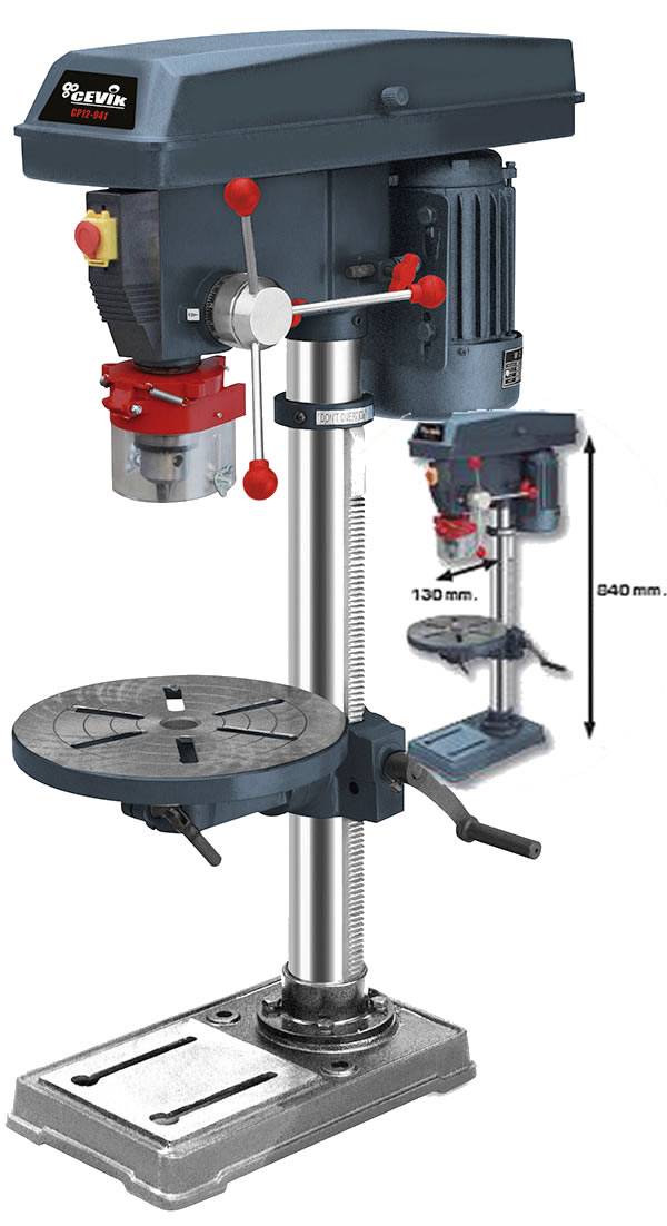 Taladro de columna semiprofesional pata brocas hasta de 16 mm