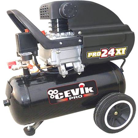 Compresor de aire monoblock lubrificado de 24 litros Cevik PRO 24XT