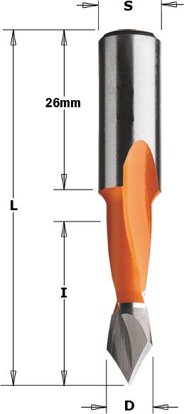 Brocas para madera agujeros pasantes de 57,5 de largo