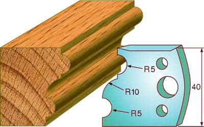 Cuchillas para redondear madera