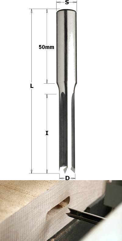Brocas para madera de escoplear serie larga Z4 ambidiestras