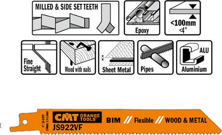 Hojas de sierra BIM para chapas de metal y aluminio desde 3 a 10 mm, maderas con clavos