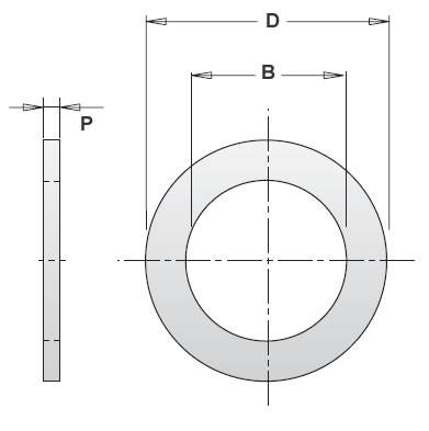 Anillos para reducir los ejes de las sierras circulares para madera,aluminio o metales