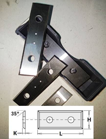 Cuchillas de widia reversibles con 4 cortes rectos, calidad superior SMG02