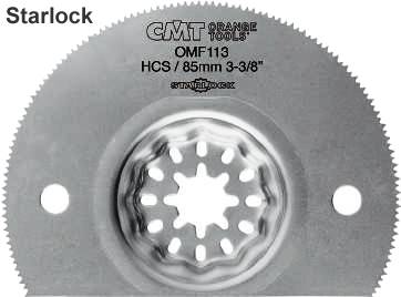 Hoja de 85 mm segmentada para trabajar materiales blandos en maquina herramienta multifuncional