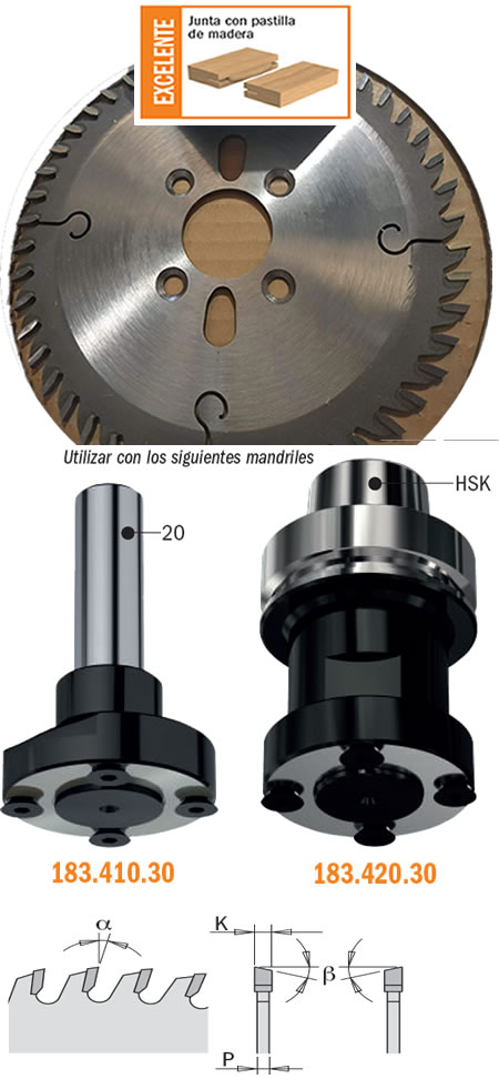 Disco de corte para ranurar en maquinas cnc, combinadas o tupis