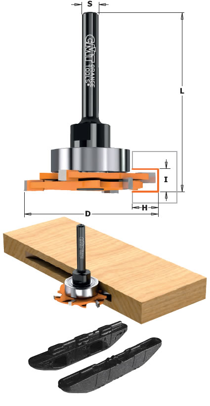 Fresas madera ranurar para conectores striplox mini