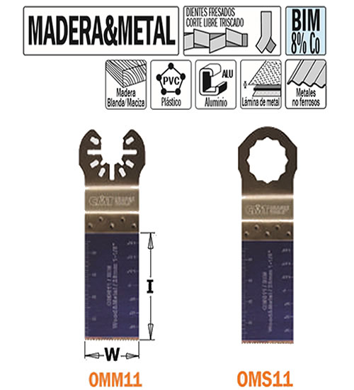 hoja sierra herramienta oscilante OMM11 OMS11
