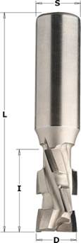 Fresa de diamante PCD con cortes axiales a 10º