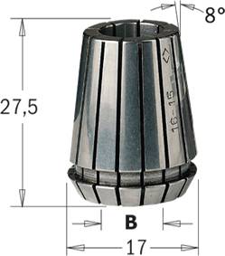 Pinza elastica biconica tipo ER16