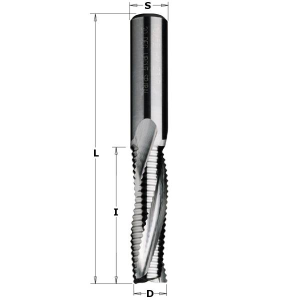 Fresa de corte helicoidal positivo con rompeviruta