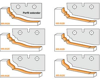 cabezal para realizar plafones,donde puedes incorporar hasta 6 perfiles de cuchillas diferentes en una sola herramienta