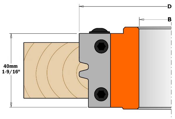 cabezal portacuchillas es la capacidad de fabricar sin errores una junta paralela perfecta.Ideal para la fabricación de paneles, puertas y piezas para muebles. Ponga la fresa en el centro de la madera