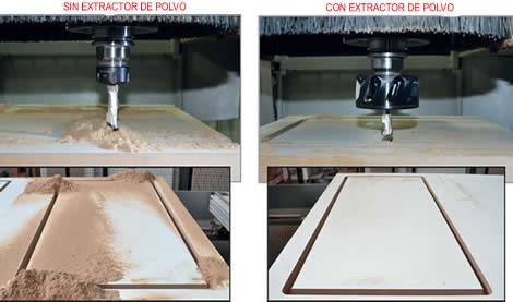 Ejemplos de trabajo con el extractor de polvo Kinetic de la marca cmt