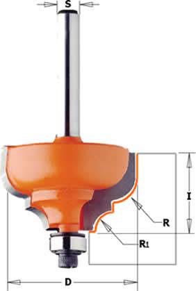 Fresa para perfilar de perfil invertido y doble pinto para fabricar molduras decorativas en electro fresadoras