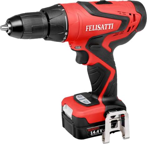 Taladro Combi de 14,4V ideal para montaje e instalaciones, portabrocas de 13mm y 2 velocidades. Esta equipado con luz led, para iluminar el área de trabajo y percusión, para poder realizar perforaciones en mampostería. Cargador rápido de 35minutos.